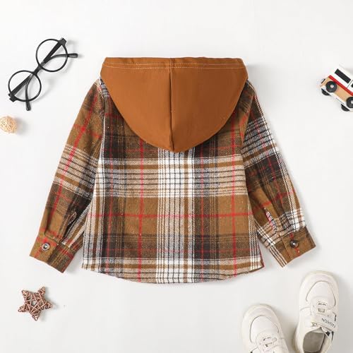 Toddler Baby Boy Long Sleeve Shirt Flannel Buffalo Plaid Shirts Button Down - Image 4