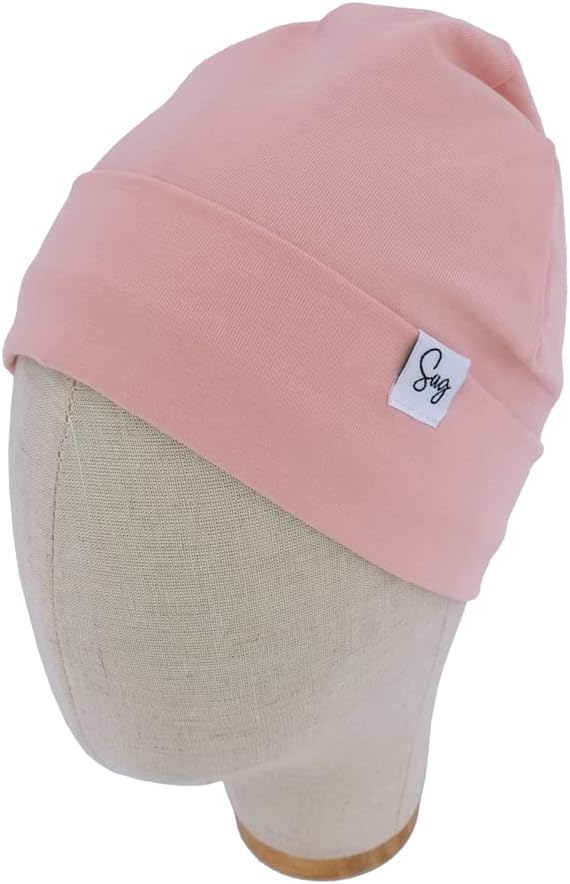 Jersey Beanie Hat for Newborn Baby Boys Girls Silky Satin Lined Hats Bonnet - Image 2
