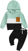 Infant Baby Boy Fall Winter Clothes Outfit Hooded Long Sweatshirt Pant Set by LIOMENGZI