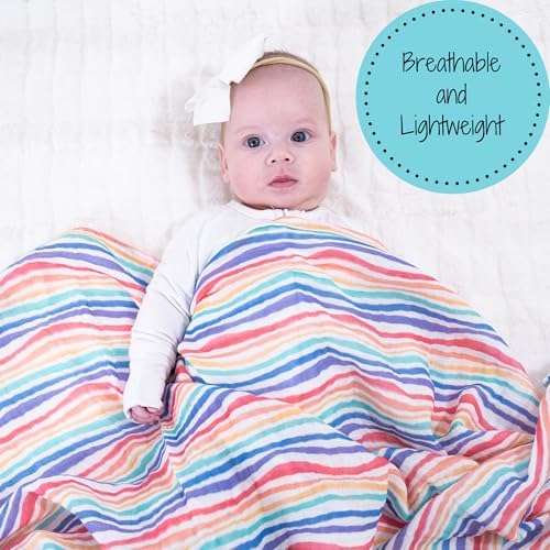 LollyBanks Baby Blankets 2 Pack, 100% Organic Cotton Muslin Swaddle Blankets - Image 2