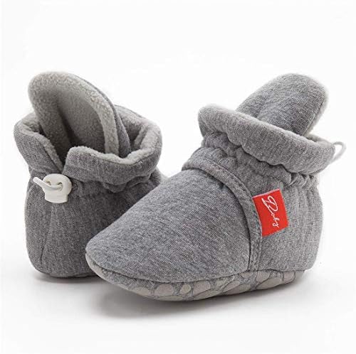 ohsofy Newborn Baby Cotton Booties Stay On Slipper Winter Warm Soft Shoes - Image 4