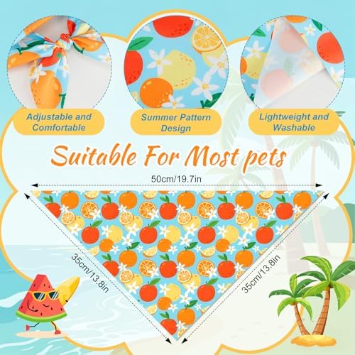 50 Pcs Summer Hawaiian Dog Bandanas Bulk Tropical Flower Pattern - Image 3