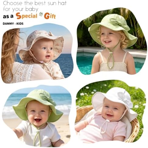 Baby Sun Hat Infant Toddler Girl Kids Sun Protection Beach Bucket Hats - Image 7