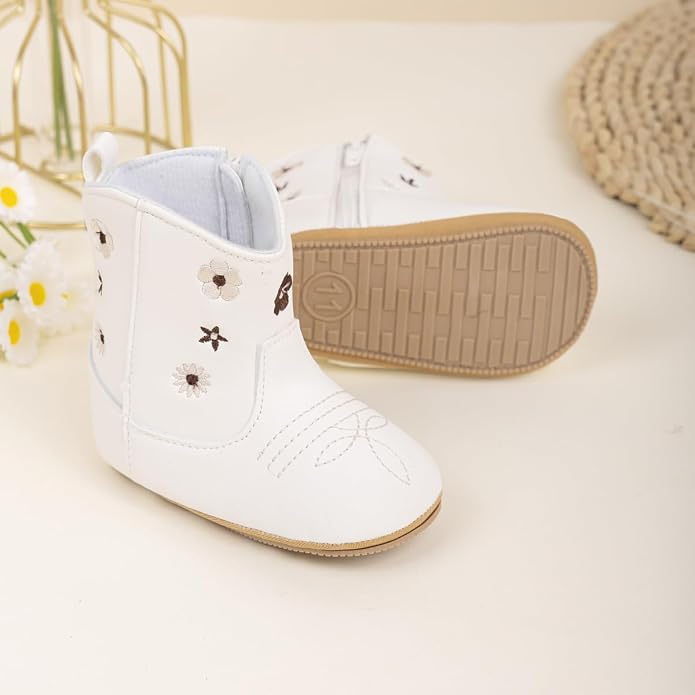 HsdsBebe Baby Boys Girls Western Cowboy Boots Infant Moccasins High Top Booties - Image 4