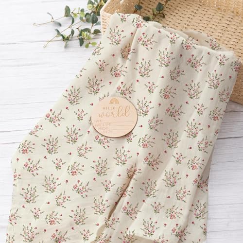 Newborn Swaddle Set with Matching Hat and Headband Bow, Wooden Birth - Image 7