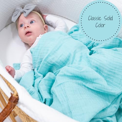 LollyBanks Baby Blankets 2 Pack, 100% Cotton Soft Muslin Swaddle Blanket - Image 5