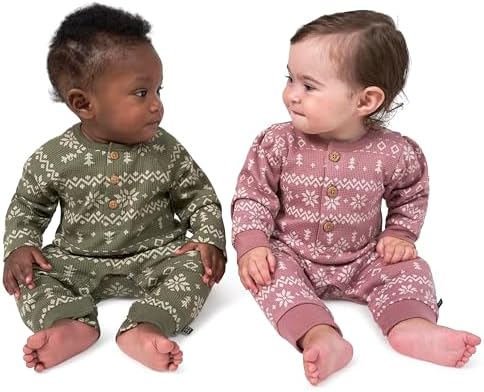 Modern Moments by Gerber Baby Henley Waffle Knit Romper - Image 5