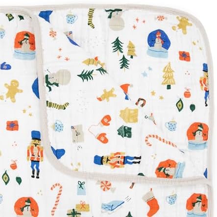 Little Unicorn Muslin Quilt Blanket | 100% Cotton Soft Multi-Layered Muslin - Image 2