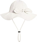 Baby Girl Sun Hat with UPF 50+ Outdoor Adjustable Beach Hat with Wide Brim by DANMY