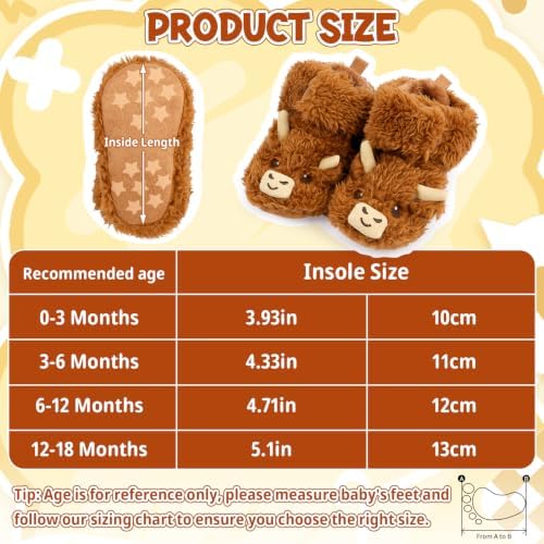 Baby Boys Girls Booties Newborn Baby Shoes Unisex Winter Warm Infant Slippers - Image 3