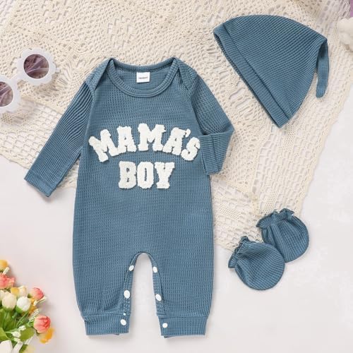GRNSHTS Newborn Baby Boy Romper Coming Home Outfits Letter Print Bodysuit - Image 2
