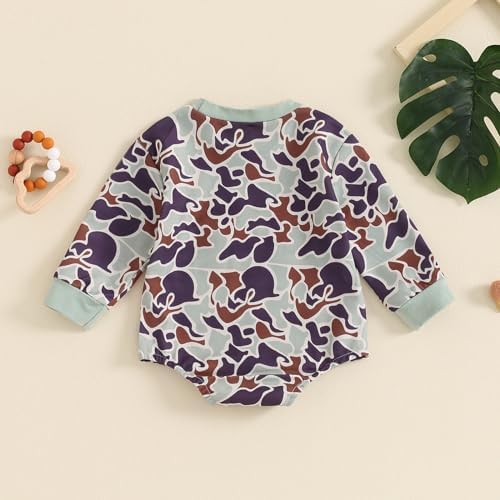 VISGOGO Newborn Infant Baby Boy Oversized Romper Sweater Bodysuits Coming Home - Image 4