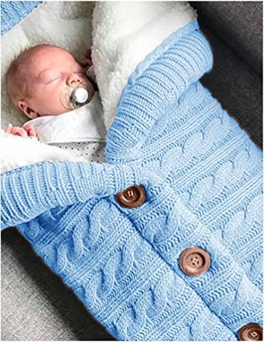 XMWEALTHY Unisex Infant Swaddle Blankets Soft Thick Fleece Knit Baby Girls Boys - Image 4