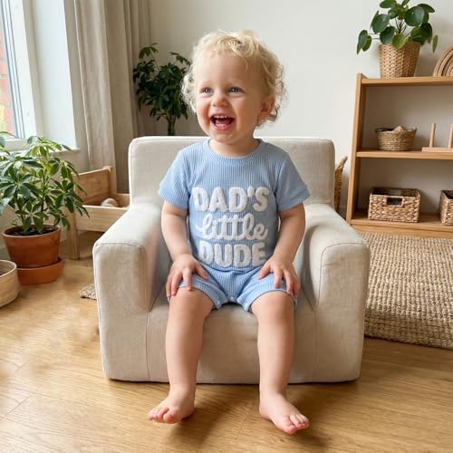 allshope Newborn Baby Boy Summer Outfit Romper Letter Embroidery Short Sleeve - Image 3