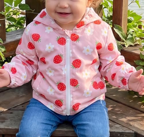 Toddler Baby Girl Windbreaker Jacket Zip Up Hoodie Long Sleeve Sweatshirt - Image 2
