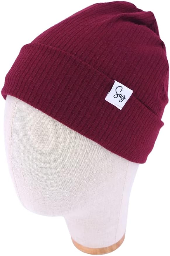 Jersey Beanie Hat for Newborn Baby Boys Girls Silky Satin Lined Hats Bonnet - Image 2