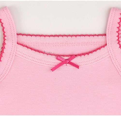 Girls Spaghetti Strap Bodysuit Sleeveless Tank Top Cotton One-Pieces Pack of - Image 7