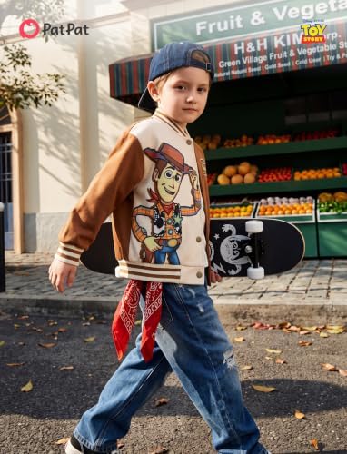 Disney Bomber Jacket Spider Man Marvel Toy Story Cars Varsity Cardigan2-13Y - Image 5