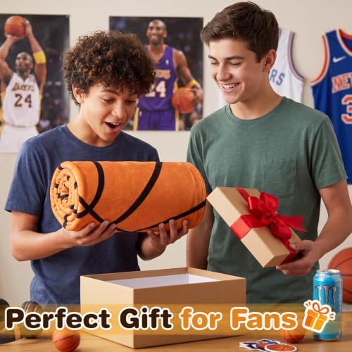 SeaRoomy Sports Balls Blanket, Novelty Funny Basketball Blanket, 60 in - Image 2
