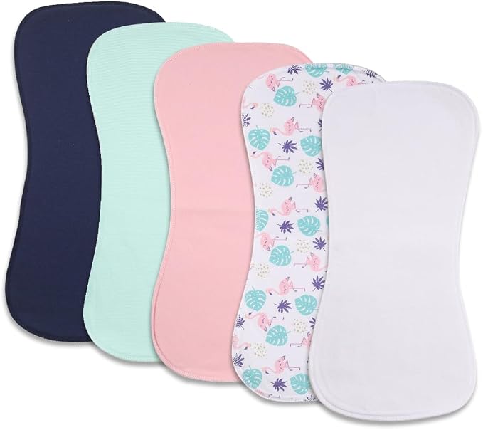 Baby Burp Cloths, Soft Absorbent Towel, 5 Pack by Gelisite