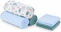 5 Pack Muslin Swaddle Blankets & Baby Burp Cloths, Soft & Breathable Cotton by RILIHO