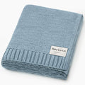 100% Organic Cotton Heritage Knit Textured Baby Quilt Blanket by BleuLaLa