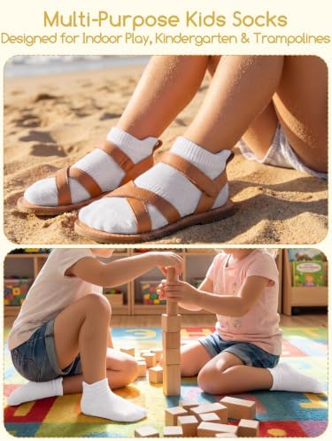 Aroveea Toddler Socks Non Slip Grip Ankle Baby 12 Pack - Image 6
