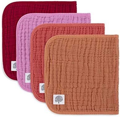 Parker Baby Co. Large 100% Cotton Muslin Burp Cloths, soft burping cloths by ParkerBabyCo