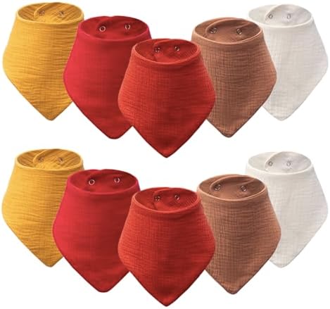 Baby Bibs, Soft Cotton Bibs | 10-Pack Baby Bibs by Unknown