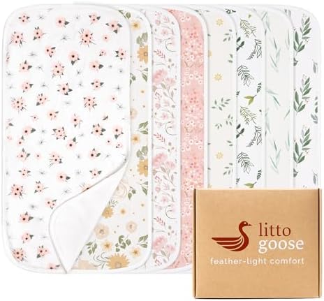 Baby Burp Cloths, Waterproof, 8 Pack, 13 x 26 Inch, Extra Large by littogoose