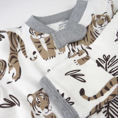 HonestBaby Baby Boys' Sleep & Play Footed One-piece Pajama Sleeper 100% Organic - Image 3