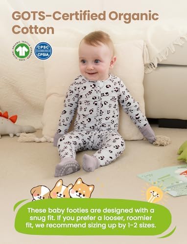 PATPAT Organic Cotton Baby Footie Pajamas - Image 2