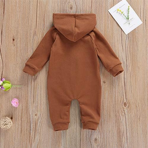 FYBITBO Infant Baby Boys Girls Clothing Zipper Hooded Jumpsuit Romper Long - Image 3