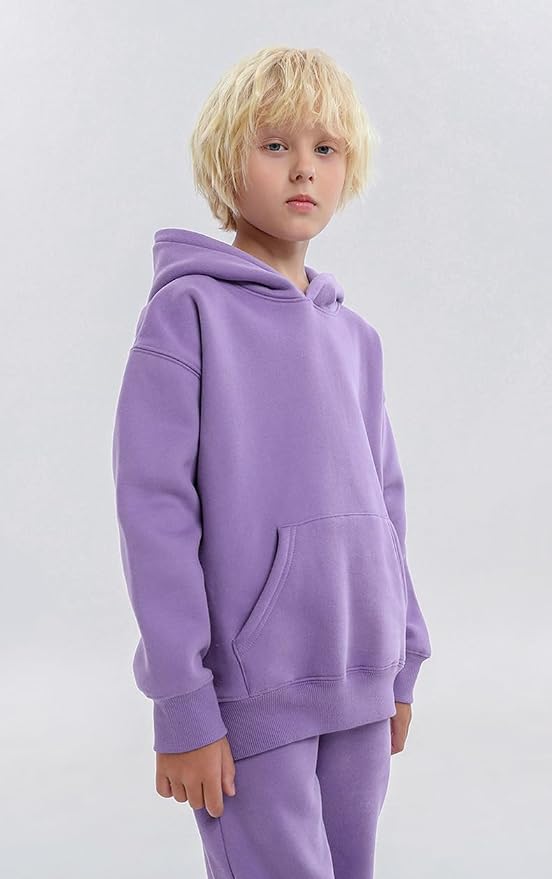 Toddler Boys Girls Sweatshirt Cotton Solid Fall Pullover Hoodie | Long Sleeve - Image 3