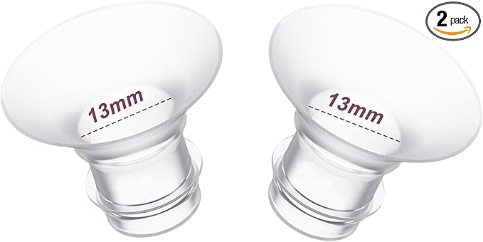 2pcs Flange Inserts 13mm for 9mm-11mm Nipple Size,Fits for Momcozy S12 Pro/S9 Pro/M5,S9/S12/S19/S21/S23,Elvie,Willow,lansinoh,Medela,Spectra,TSRETE,kmaier,MomMed Breastpump 24mm Flange,Down to 13mm