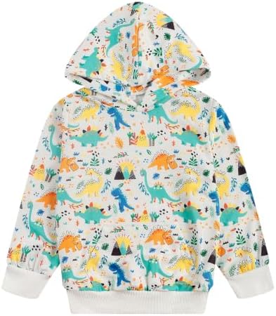 RETSUGO Baby Boys Dinosaurs Hoodie Boy Girls Truck Pullover by RETSUGO