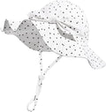 Baby Girl Sun Hat with UPF 50+ Outdoor Adjustable Beach Hat with Wide Brim by DANMY