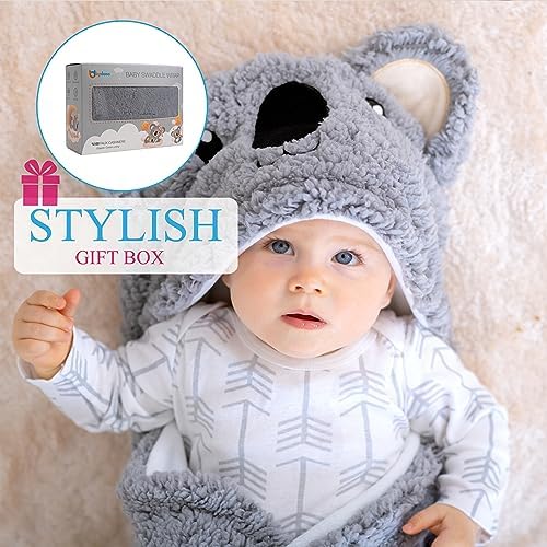 BYDOOO BD Baby Swaddle Blanket Koala 0-6 Months Cute Organic Ultra Soft Plush - Image 4