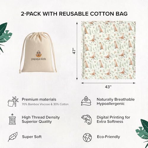 Muslin Swaddle Blankets for Newborns, Breathable Woodland Receiving Blankets - Image 4