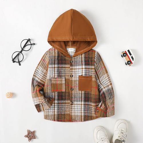 Toddler Baby Boy Long Sleeve Shirt Flannel Buffalo Plaid Shirts Button Down - Image 3