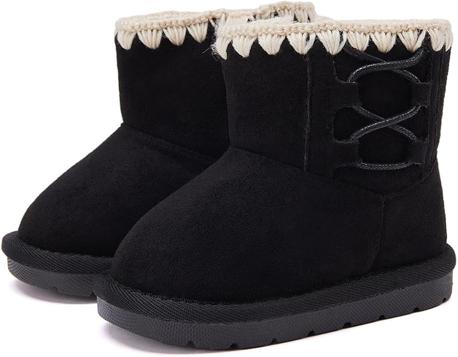 BMCiTYBM Girls Boys Snow Boots Warm Winter Fur Lined Baby Shoes (Infant/Toddler/Little Kid)
