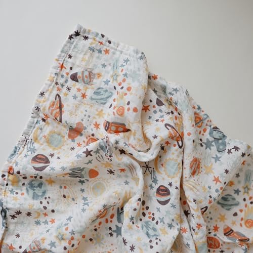 mushie Muslin Baby Swaddle Blanket | 100% Organic Cotton - Image 2