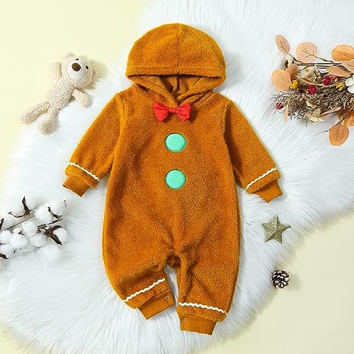 Fall Baby Clothes Newborn Boy Girl Hoodie Romper Long Sleeve Jumpsuit Winter - Image 2