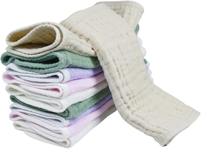 Burp Cloths Large, Muslin Burp Cloths - Image 6