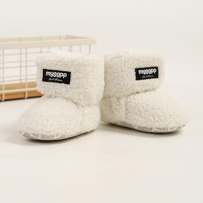 Ohwawadi Infant Baby Boots Boys Girls Cozy Fleece Slippers Snow Boots Winter - Image 7