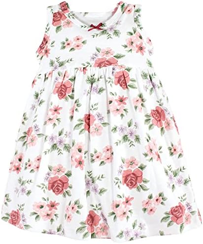 Hudson Baby Infant and Toddler Girls Cotton Dress and Cardigan Set - Image 4