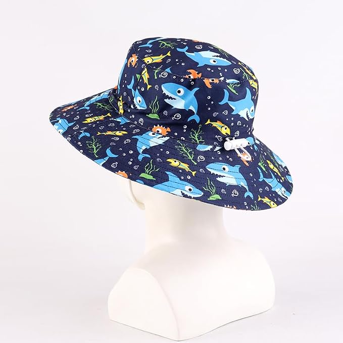 LANGZHEN Sun Protection Hat for Kids Toddler Boys Girls Wide Brim Summer - Image 4