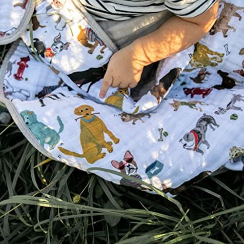 Little Unicorn Muslin Quilt Blanket | 100% Cotton Soft Multi-Layered Muslin - Image 6