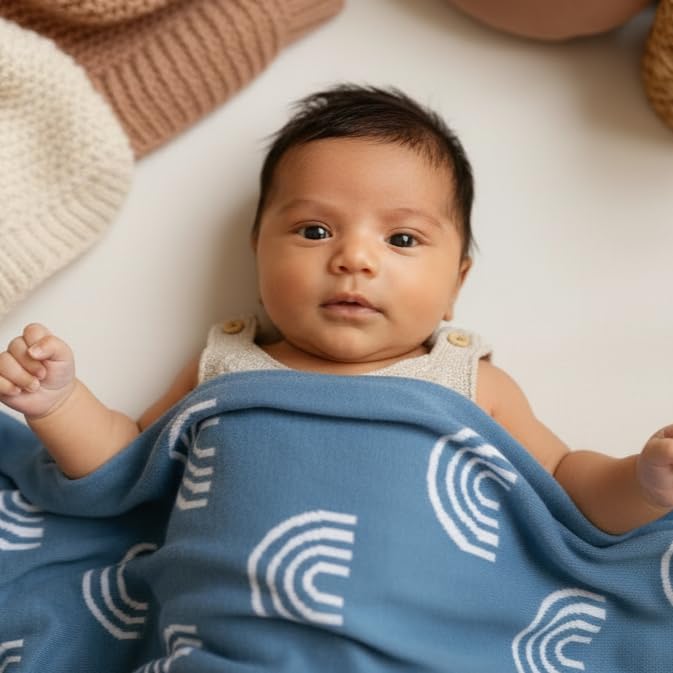 Baby Receiving Blanket Boys 100% Cotton Buttery Soft Cozy Receiving Swaddle - Image 8