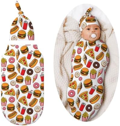 Pizza Swaddle Blankets Soft Receiving Blanket Baby Swaddle Wrap by Figtihw